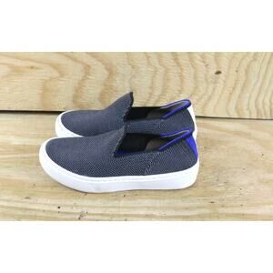 Rothys Kids 10 Gray Blue Pipping Toddler Knit Sneakers Slip On The Kids Shoes